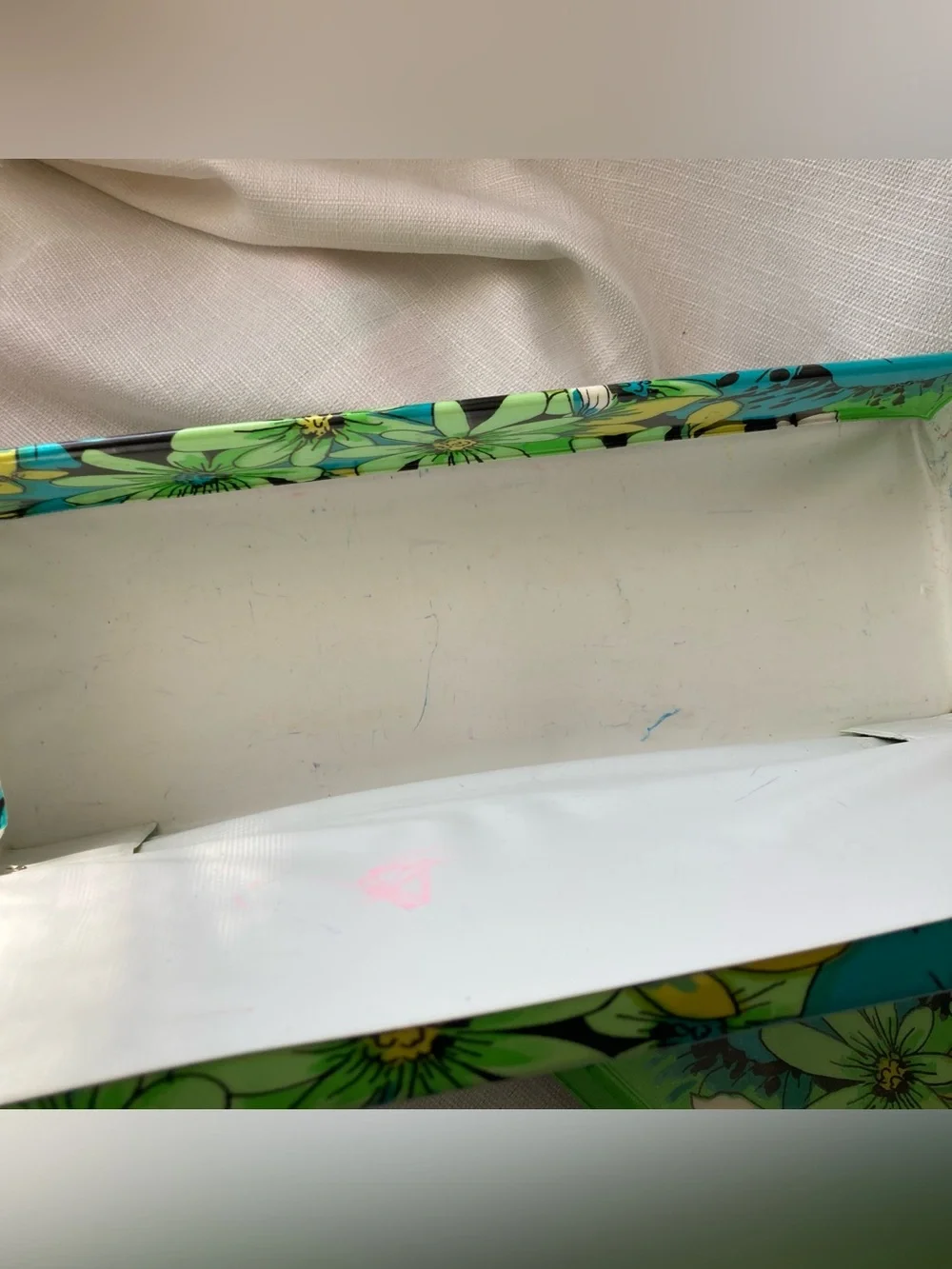 Pair of Vintage Flower Power Vinyl Stationery Boxes!
